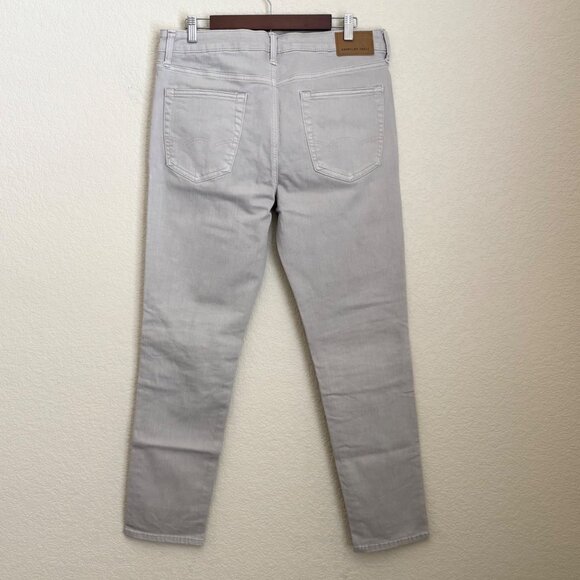 American Eagle Airflex+ Mens Gray Slim Straight Jeans Size 34x30 Distressed - Picture 9 of 12